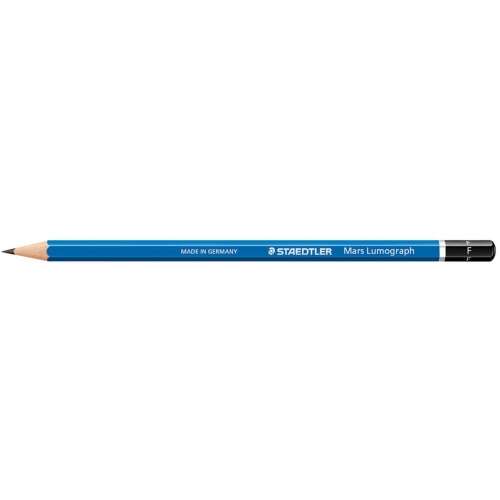 Staedtler Mars Lumograph 100 Matita a grafite esagonale - Minuta F ultra resistente da 2 mm - Legno proveniente da foreste sostenibili - Confezione da 12 pezzi