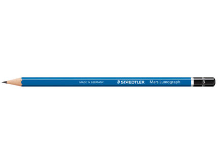 Staedtler Mars Lumograph 100 Matita di grafite esagonale - Miniera B ultra resistente da 2 mm - Legno proveniente da foreste sostenibili - Confezione da 12 pezzi