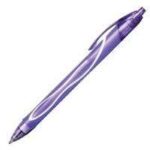 Bic Gel-Ocity Quick Dry Penna a scatto - Punta media da 0,7 mm - Inchiostro gel - Asciugatura ultra rapida - Non macchia la carta - Colore viola - immagine 3