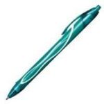 Bic Gel-Ocity Quick Dry Penna a scatto - Punta media da 0,7 mm - Inchiostro gel - Asciugatura ultra rapida - Non macchia la carta - Colore verde - immagine 3