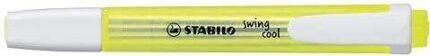 Stabilo Swing Cool Pennarello fluorescente - Corpo piatto - Punta smussata - Tratto tra 1 e 4 mm - Inchiostro a base d'acqua - Antisecante - Colore giallo fluorescente