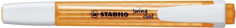 Stabilo Swing Cool Pennarello fluorescente - Corpo piatto - Punta smussata - Tratto tra 1 e 4 mm - Inchiostro a base d'acqua - Antisecante - Colore arancione