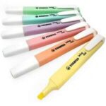 Stabilo Swing Cool Pastel Confezione da 6 pennarelli fluorescenti - Corpo piatto - Punta smussata - Tratto tra 1 e 4 mm - Inchiostro a base d'acqua - Colori assortiti - immagine 3