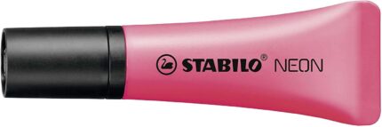 Stabilo Neon 72 Pennarello fluorescente - Tratto da 2 a 5 mm - Inchiostro a base d'acqua - Corpo a forma di tubo - Colore rosa