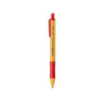 Stabilo Pointball Penna a sfera retrattile - Punta da 1 mm - Inchiostro a base di olio - Ricaricabile - 79% di plastica riciclata - Impugnatura antiscivolo - Colore rosso - immagine 2
