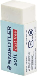 Staedtler Soft 526 S30 Gomma da cancellare - Plastica - Massima pulizia - Fascia protettiva - Non scolorisce la carta - Colore bianco