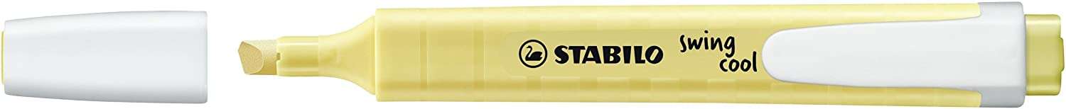 Stabilo Swing Cool Pastel Pennarello fluorescente - Corpo piatto - Punta smussata - Tratto tra 1 e 4 mm - Inchiostro a base d'acqua - Colore Giallo Cremoso Stabilo Swing Cool Pastel Pennarello fluorescente - Corpo piatto - Punta smussata - Tratto tra 1 e 4 mm - Inchiostro a base d'acqua - Colore Giallo Cremoso