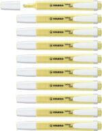Stabilo Swing Cool Pastel Pennarello fluorescente - Corpo piatto - Punta smussata - Tratto tra 1 e 4 mm - Inchiostro a base d'acqua - Colore Giallo Cremoso - immagine 2
