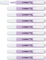 Stabilo Swing Cool Pastel Pennarello fluorescente - Corpo piatto - Punta smussata - Tratto tra 1 e 4 mm - Inchiostro a base d'acqua - Colore Brisa Violeta - immagine 3