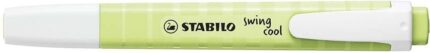 Stabilo Swing Cool Pastel Pennarello fluorescente - Corpo piatto - Punta smussata - Tratto tra 1 e 4 mm - Inchiostro a base d'acqua - Colore Lima