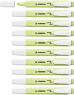 Stabilo Swing Cool Pastel Pennarello fluorescente - Corpo piatto - Punta smussata - Tratto tra 1 e 4 mm - Inchiostro a base d'acqua - Colore Lima - immagine 2