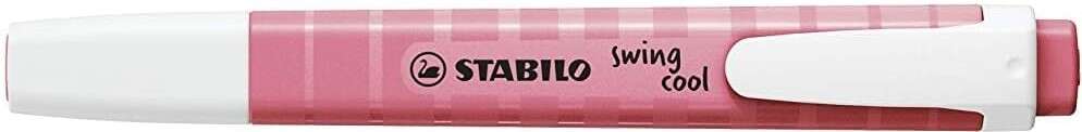 Stabilo Swing Cool Pastel Pennarello fluorescente - Corpo piatto - Punta smussata - Tratto tra 1 e 4 mm - Inchiostro a base d'acqua - Colore rosa ciliegio in fiore
