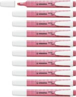 Stabilo Swing Cool Pastel Pennarello fluorescente - Corpo piatto - Punta smussata - Tratto tra 1 e 4 mm - Inchiostro a base d'acqua - Colore rosa ciliegio in fiore - immagine 2