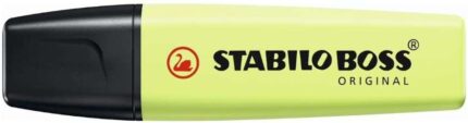 Stabilo Boss 70 Pastel Pennarello fluorescente - Tratto tra 2 e 5 mm - Ricaricabile - Inchiostro a base d'acqua - Colore Limetta