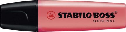 Stabilo Boss 70 Pastel Pennarello fluorescente - Tratto tra 2 e 5 mm - Ricaricabile - Inchiostro a base d'acqua - Colore Rosso Corallo Meloso