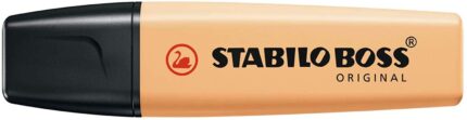 Stabilo Boss 70 Pastel Pennarello fluorescente - Tratto da 2 a 5 mm - Ricaricabile - Inchiostro a base d'acqua - Colore arancione pallido