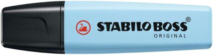 Stabilo Boss 70 Pastel Pennarello fluorescente - Tratto da 2 a 5 mm - Ricaricabile - Inchiostro a base d'acqua - Colore blu ventoso