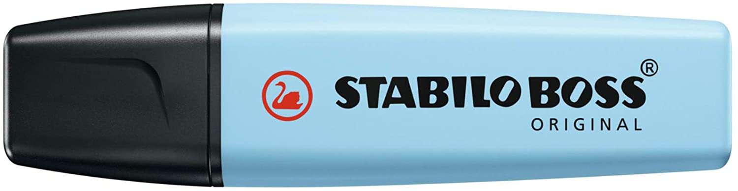 Stabilo Boss 70 Pastel Pennarello fluorescente - Tratto da 2 a 5 mm - Ricaricabile - Inchiostro a base d'acqua - Colore blu ventoso