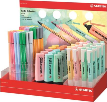 Espositore Stabilo Collezione Pastel da 111 pennarelli e evidenziatori - 15 Boss