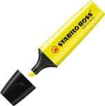 Stabilo Boss 70 Confezione da 4 pennarelli fluorescenti - Tratto tra 2 e 5 mm - Ricaricabile - Inchiostro a base d'acqua - Colore giallo fluorescente - immagine 3