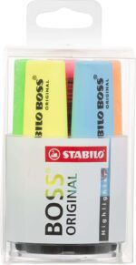 Stabilo Boss 70 Confezione da 6 pennarelli fluorescenti - Pratico portapennarelli da scrivania - Tratto da 2 a 5 mm - Ricaricabile - Inchiostro a base d'acqua - Colori assortiti