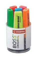 Stabilo Boss 70 Confezione da 6 pennarelli fluorescenti - Pratico portapennarelli da scrivania - Tratto da 2 a 5 mm - Ricaricabile - Inchiostro a base d'acqua - Colori assortiti - immagine 2