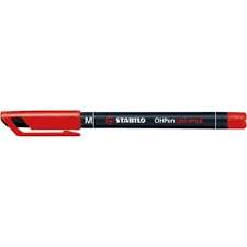 Stabilo OHPen Pennarello permanente - Punta media - Tratto da 1 mm - Impugnatura antiscivolo - Cappuccio ventilato - Colore rosso