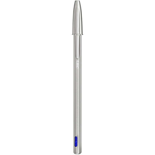 Bic Cristal Re´new Confezione di penna a sfera ricaricabile + 2 ricariche - Punta rotonda da 1