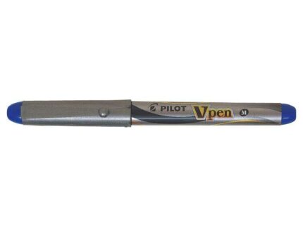 Pilot Penna stilografica V-Pen Silver - Monouso - Inchiostro liquido - Punta in acciaio - Tratto da 0