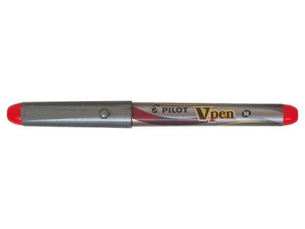 Pilot Penna Stilografica V-Pen Silver - Monouso - Inchiostro Liquido - Punta in Acciaio - Tratto da 0