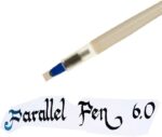 Pilot Pack di penne stilografiche Parallel Pen 6,0 mm - Punta in acciaio - Tratto di 6,0 mm - 2 ricariche - Colore nero/rosso - immagine 4
