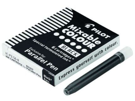 Pilot Confezione da 6 ricariche per penna stilografica Parallel - Capacità 1 ml - Colore nero