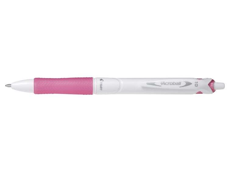 Pilot Penna a sfera retrattile Acroball PureWhite - Ricaricabile - Realizzata in plastica riciclata - Punta rotonda 1 mm - Tratto 0
