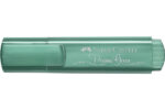 Faber-Castell Textliner 46 Metallic Pennarello fluorescente - Punta smussata - Tratto tra 1 mm e 5 mm - Inchiostro a base d'acqua - Colore verde metallizzato