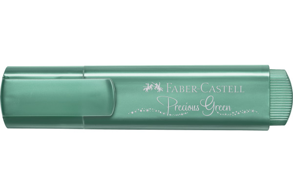 Faber-Castell Textliner 46 Metallic Pennarello fluorescente - Punta smussata - Tratto tra 1 mm e 5 mm - Inchiostro a base d'acqua - Colore verde metallizzato Faber-Castell Textliner 46 Metallic Pennarello fluorescente - Punta smussata - Tratto tra 1 mm e 5 mm - Inchiostro a base d'acqua - Colore verde metallizzato