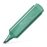 Faber-Castell Textliner 46 Metallic Pennarello fluorescente - Punta smussata - Tratto tra 1 mm e 5 mm - Inchiostro a base d'acqua - Colore verde metallizzato - immagine 3