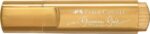 Faber-Castell Textliner 46 Metallic Pennarello fluorescente - Punta smussata - Tratto tra 1 mm e 5 mm - Inchiostro a base d'acqua - Colore oro