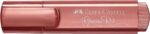 Faber-Castell Textliner 46 Metallic Pennarello fluorescente - Punta smussata - Tratto tra 1 mm e 5 mm - Inchiostro a base d'acqua - Colore rosso metallizzato