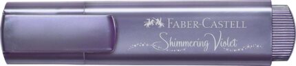 Faber-Castell Textliner 46 Metallic Pennarello fluorescente - Punta smussata - Tratto tra 1 mm e 5 mm - Inchiostro a base d'acqua - Colore viola metallizzato