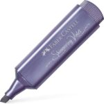 Faber-Castell Textliner 46 Metallic Pennarello fluorescente - Punta smussata - Tratto tra 1 mm e 5 mm - Inchiostro a base d'acqua - Colore viola metallizzato - immagine 3