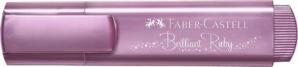 Faber-Castell Textliner 46 Metallic Evidenziatore fluorescente - Punta smussata - Larghezza tratto da 1 mm a 5 mm - Inchiostro a base d'acqua - Colore rubino metallizzato