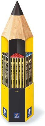 Staedtler Noris 120 Espositore da 90 matite di grafite esagonali - Diverse gradazioni di mina - Legno proveniente da foreste sostenibili