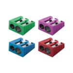 Staedtler Espositore da 20 temperamatite in metallo con lama in metallo e 2 fori - Angolo di affilatura di 23° e 30° - Colori assortiti - immagine 2
