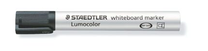 Staedtler Lumocolor 351 Pennarello per lavagna - Punta tonda - Tratto 2 mm - Cappuccio con clip - Colore nero
