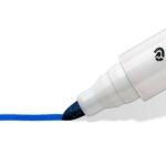 Staedtler Lumocolor 351 Pennarello per lavagna - Punta tonda - Tratto 2 mm - Cappuccio con clip - Colore blu - immagine 3