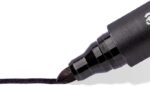 Staedtler Lumocolor 352 Pennarello permanente - Punta tonda - Tratto di circa 2 mm - Cappuccio con clip - Asciugatura rapida - Colore nero - immagine 2