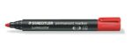 Staedtler Lumocolor 352 Pennarello indelebile - Punta tonda - Tratto circa 2 mm - Cappuccio con clip - Asciugatura rapida - Colore rosso - immagine 2