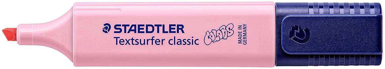 Staedtler Textsurfer Classic 364 Pastello Evidenziatore fluorescente - Punta smussata - Tratto da 1 a 5 mm - Inchiostro a base d'acqua - Colore Carmin chiaro Staedtler Textsurfer Classic 364 Pastello Evidenziatore fluorescente - Punta smussata - Tratto da 1 a 5 mm - Inchiostro a base d'acqua - Colore Carmin chiaro