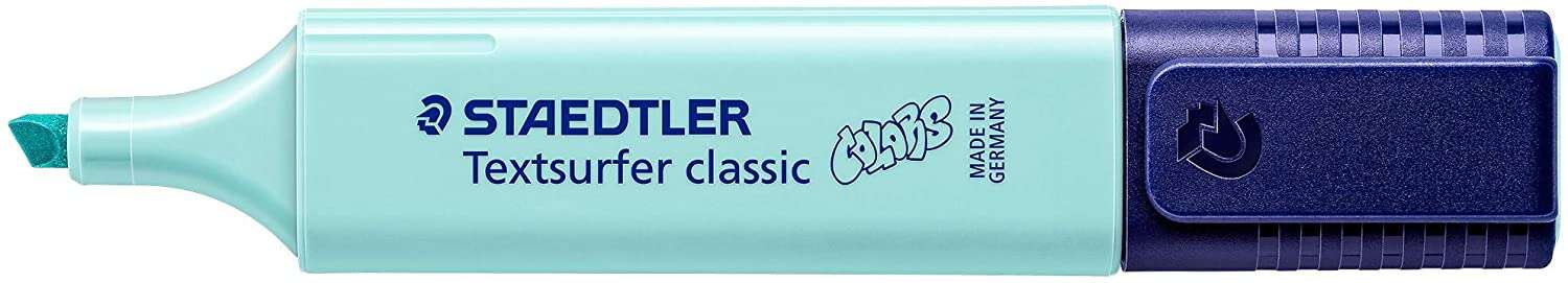 Staedtler Textsurfer Classic 364 Pastello Evidenziatore fluorescente - Punta smussata - Tratto da 1 a 5 mm - Inchiostro a base d'acqua - Colore Menta