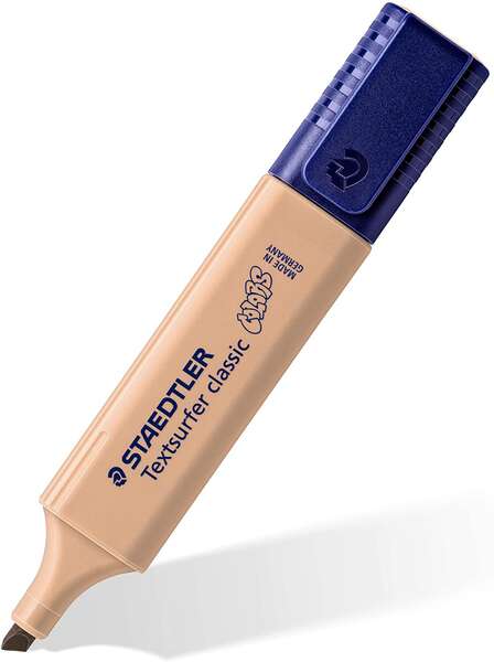 Staedtler Textsurfer Classic 364 Vintage Evidenziatore fluorescente - Punta smussata - Tratto da 1 a 5 mm - Inchiostro a base d'acqua - Colore Sabbia